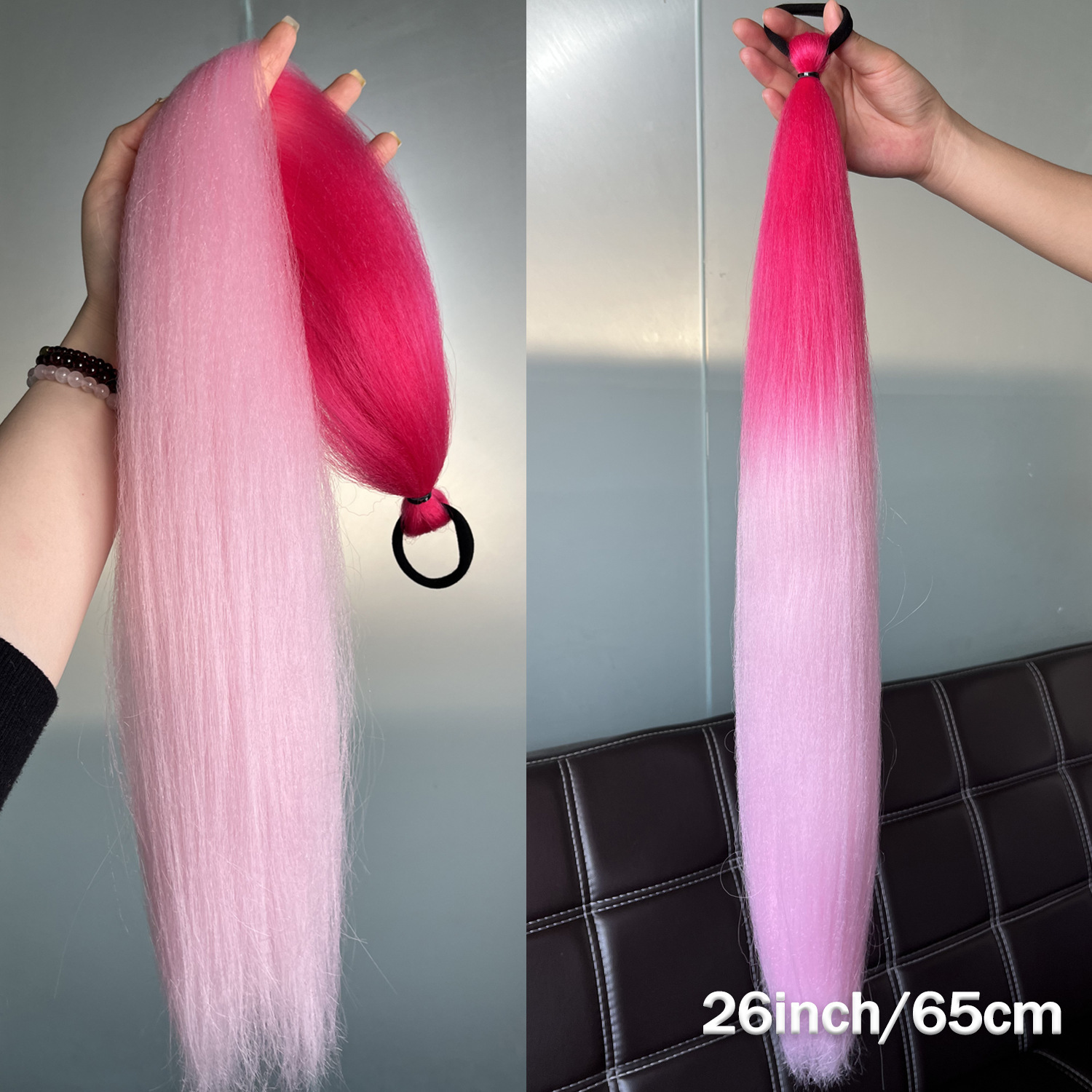 2 piezas de niños niñas pelucas elásticas pelucas de cola de caballo boxeo trenzas de cuerda elástica colorida trenzas de cola de caballo trenzas