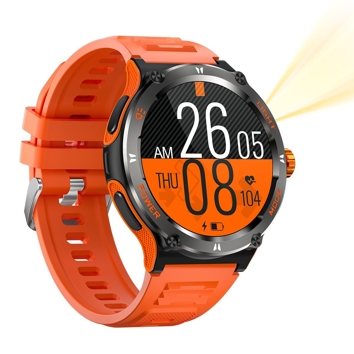 New KT70 Smart Watch Outdoor Three Defense 1.53 High Definition Screen Strong Light Compass Bluetooth Call Waterproof_voghion.com