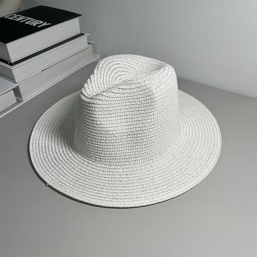Panama hats for men and women, summer beach sunshade sun protection hats, face shielding UV protection jazz hats, beach hats
