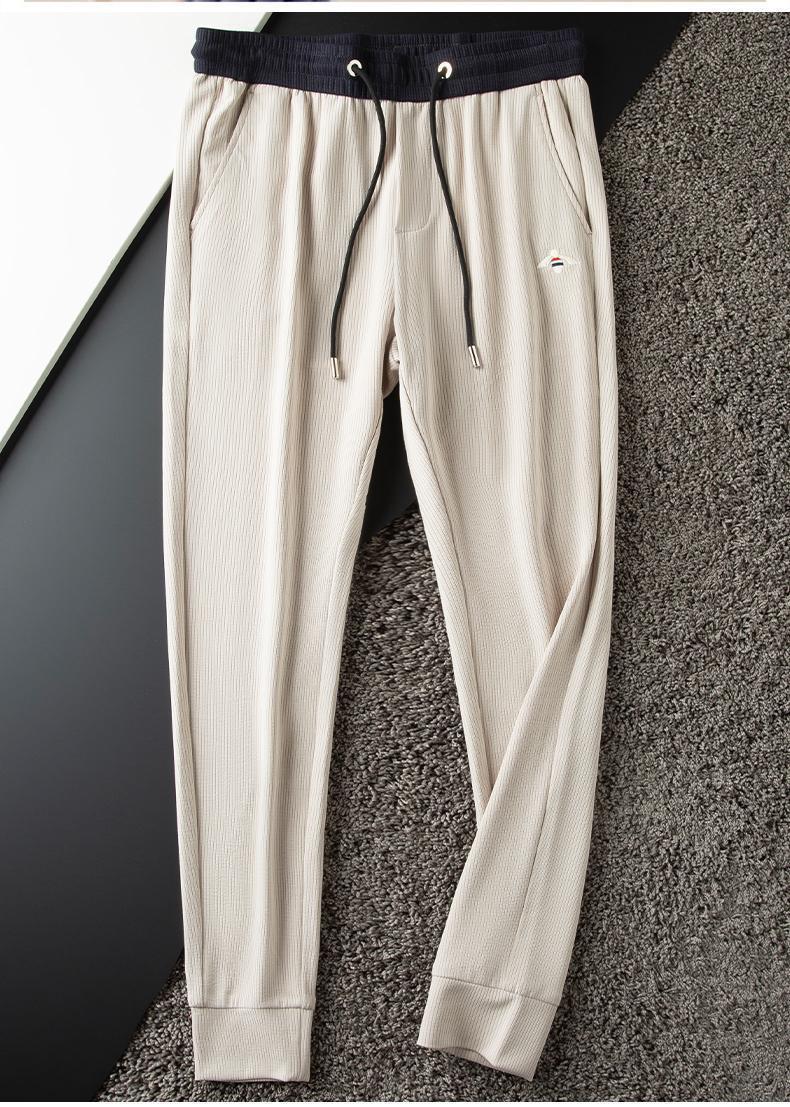 Herren Sweatpants Mit Bienen Stickerei Versatile Freizeithose_voghion.com