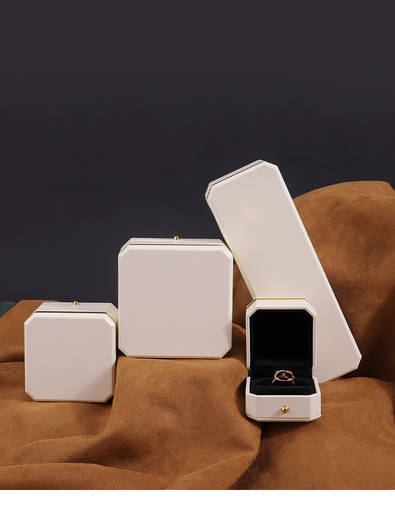 Fashion Solid Color Pu Leather Jewelry Boxes 1 Piece