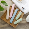 portable travel Toothbrush box Wash and rinse Teeth storage box wheat stalk toothbrush Box wheat stalk Toothbrush tube