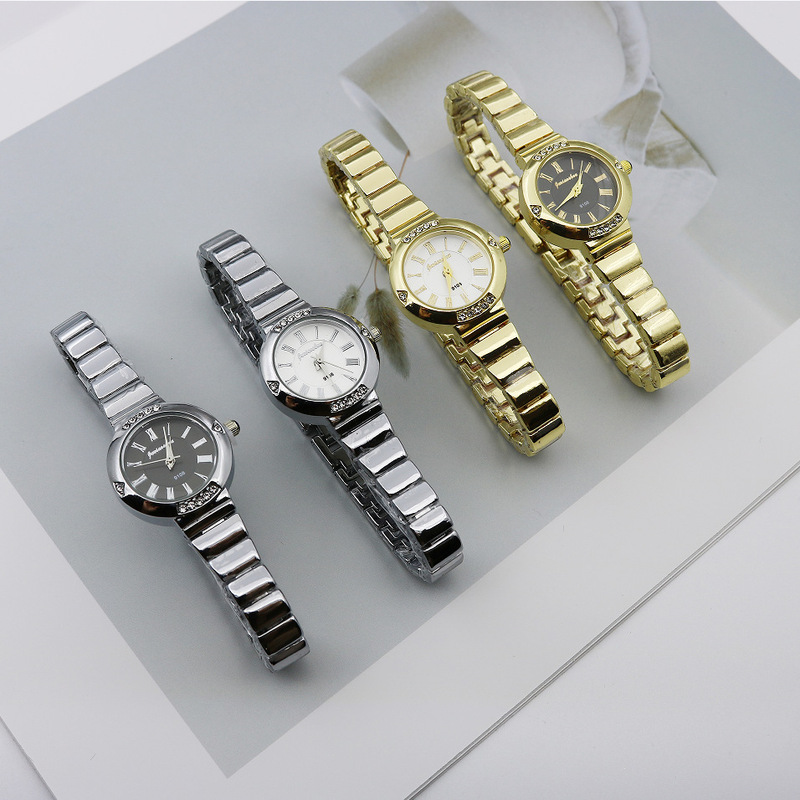 New Style Women's Watch with Roman Dial, Thin Strap, Quartz Movement, Waterproof, Diamond-Encrusted Casual Watch, Light Luxury