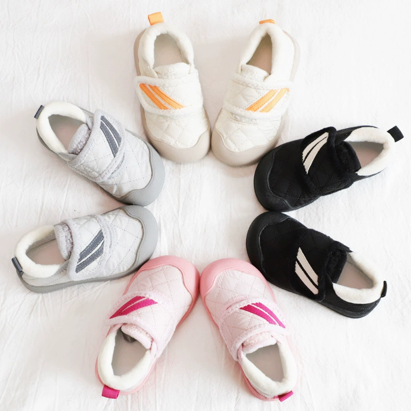 Детская хлопковая обувь для мальчиков, хлопковая обувь, детская обувь, нескользящая детская повседневная обувь на мягкой подошве, обувь для досок на флисовой подкладке, зима