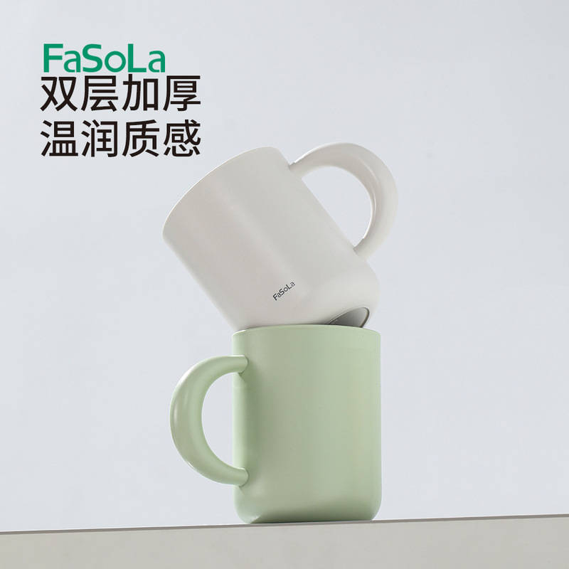 FaSoLa 学生マウスウォッシュカップ、ホームカップルウォッシュカップ、シンプルでポータブルな高価値歯ブラシカップ|undefined