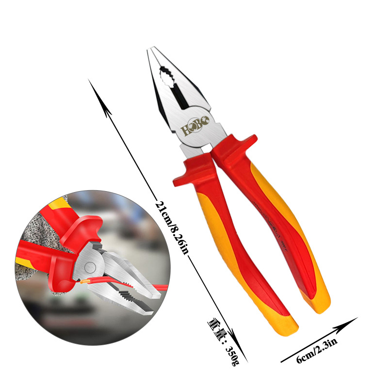 Alicates para electricistas multifuncionales transfronterizos, serie de aislamiento, alicates para pelacables, alicates de punta fina, alicates para cables especiales para electricistas