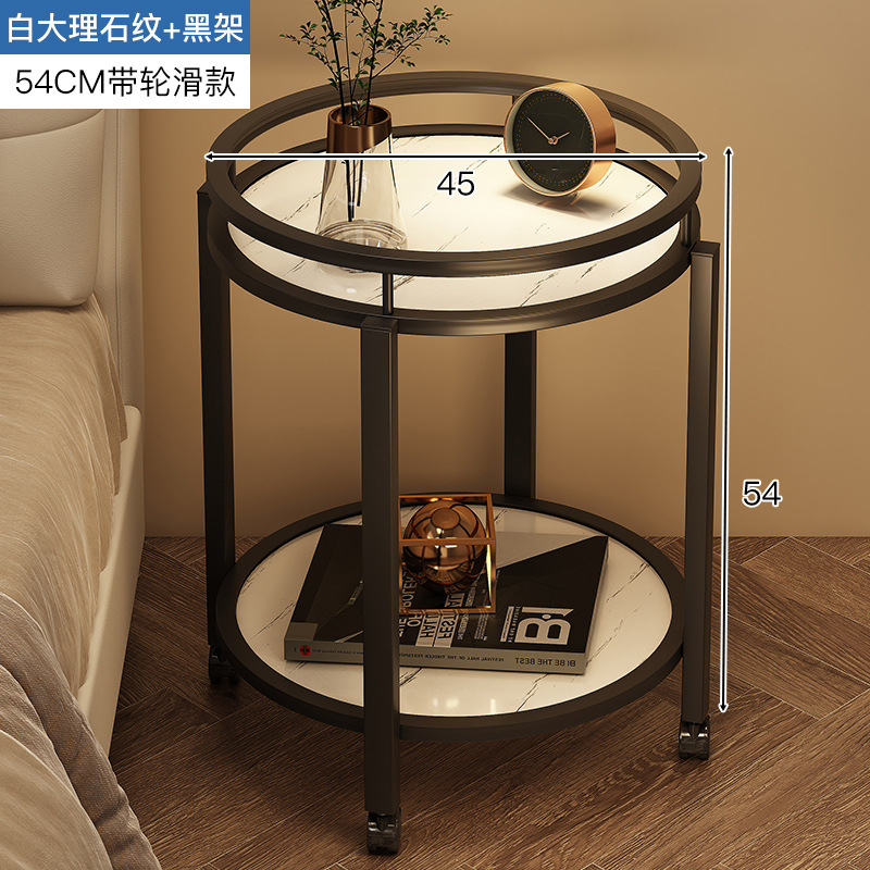 Estantes creativos de cabecera de la cama simple sala de estar moderna pequeña mesa de cabecera alternativa multifuncional pequeña mesa de té