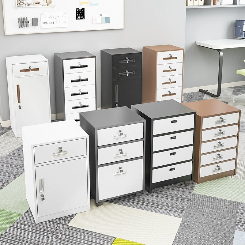 Gabinete bajo de oficina Gabinete de almacenamiento de archivos debajo del escritorio Gabinete de almacenamiento de datos de bloqueo de contraseña Gabinete de cajones Gabinete de impresora Gabinete de hierro Gabinete pequeño