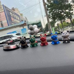 Violent bear Internet celebrity car ornaments doll cartoon cute bulldog car interior accessories creative center console decoration
