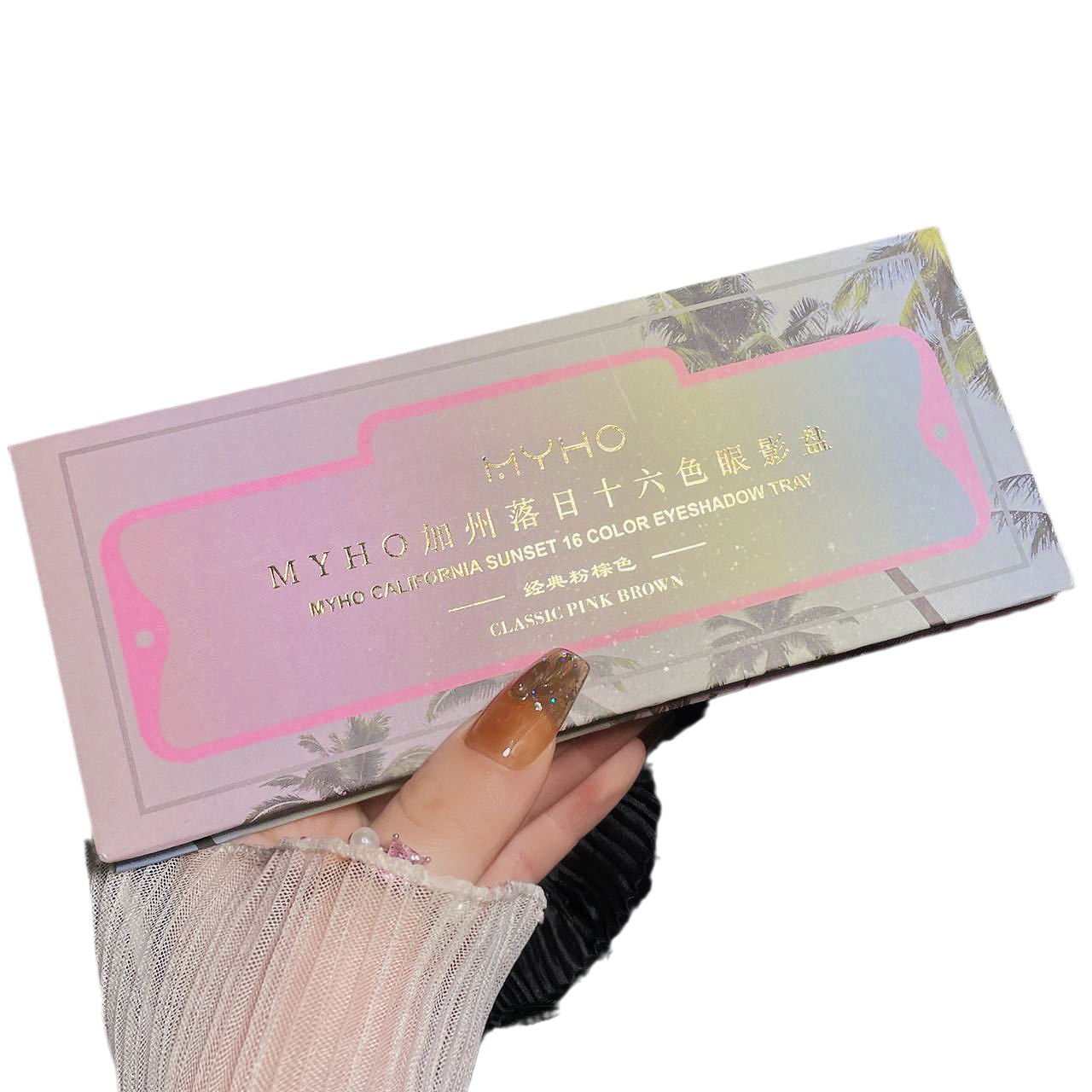 MYHO multifacético fiesta sombra de ojos de 16 colores color tierra perlado mate maquillaje para principiantes ins celebridades de Internet estudiantes del mismo estilo