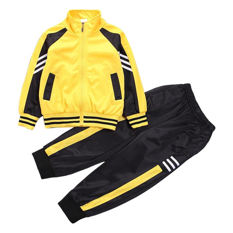 School Uniform Spring and Autumn Set Student Uniform Boys and Girls Class Uniform Primary School Student Sportswear Two-Piece Set College Style Campus Style