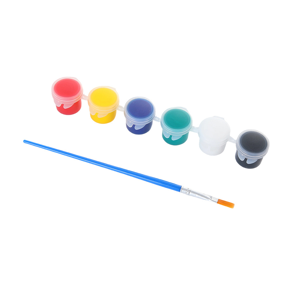 儿童丙烯颜料2ml彩绘涂鸦diy6色12色丙烯颜料条石膏娃娃颜色涂料