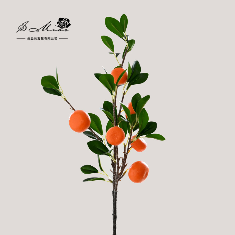 Flor artificial estilo rural fruta artificial bonsai decoración interior fábrica fuente directa flor artificial entrega de una pieza cuenca artificial image 15