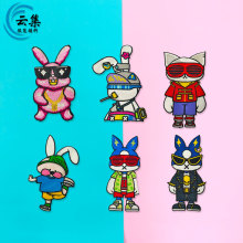 毛绒绣花布贴卡通动漫爱心手机壳服装辅料配件手工箱包装饰品刺绣