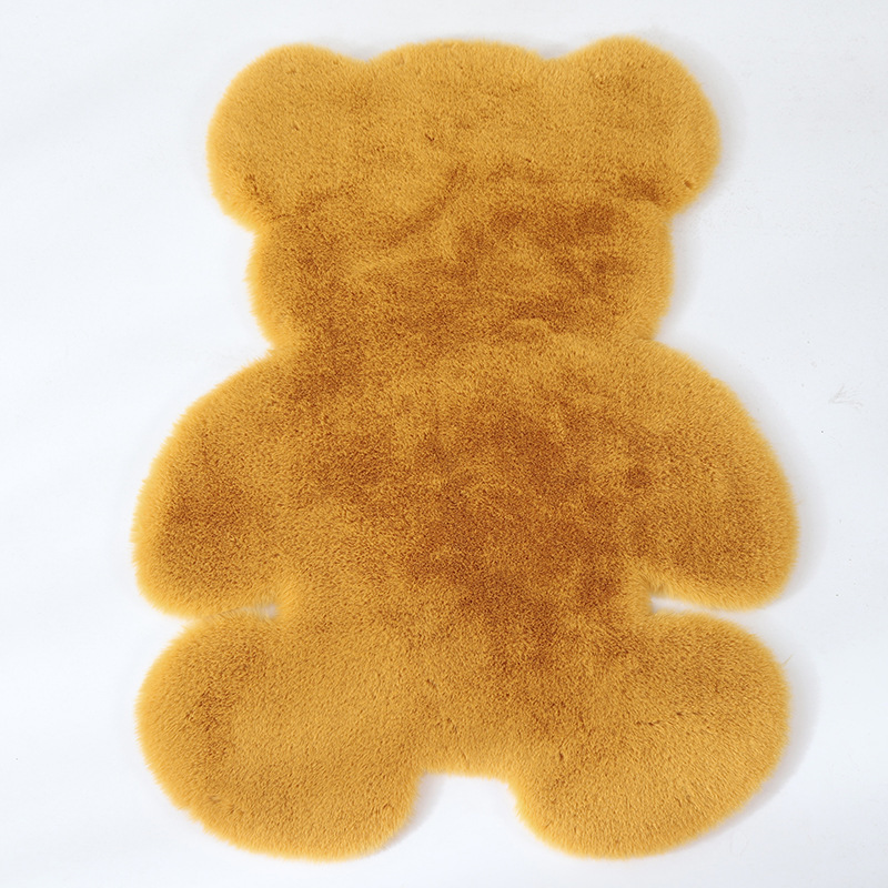Alfombra de piel sintética de conejo de Amazon, diseño de dibujos animados, para sofá, dormitorio, mesita de noche, ventana, habitación infantil, alfombra de suelo de peluche, bonita y divertida image 15