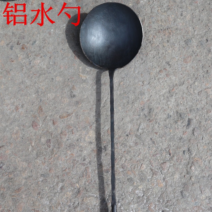 厂家直销压铸打料勺有柄铝水勺打渣勺铁勺料勺压铸机配件
