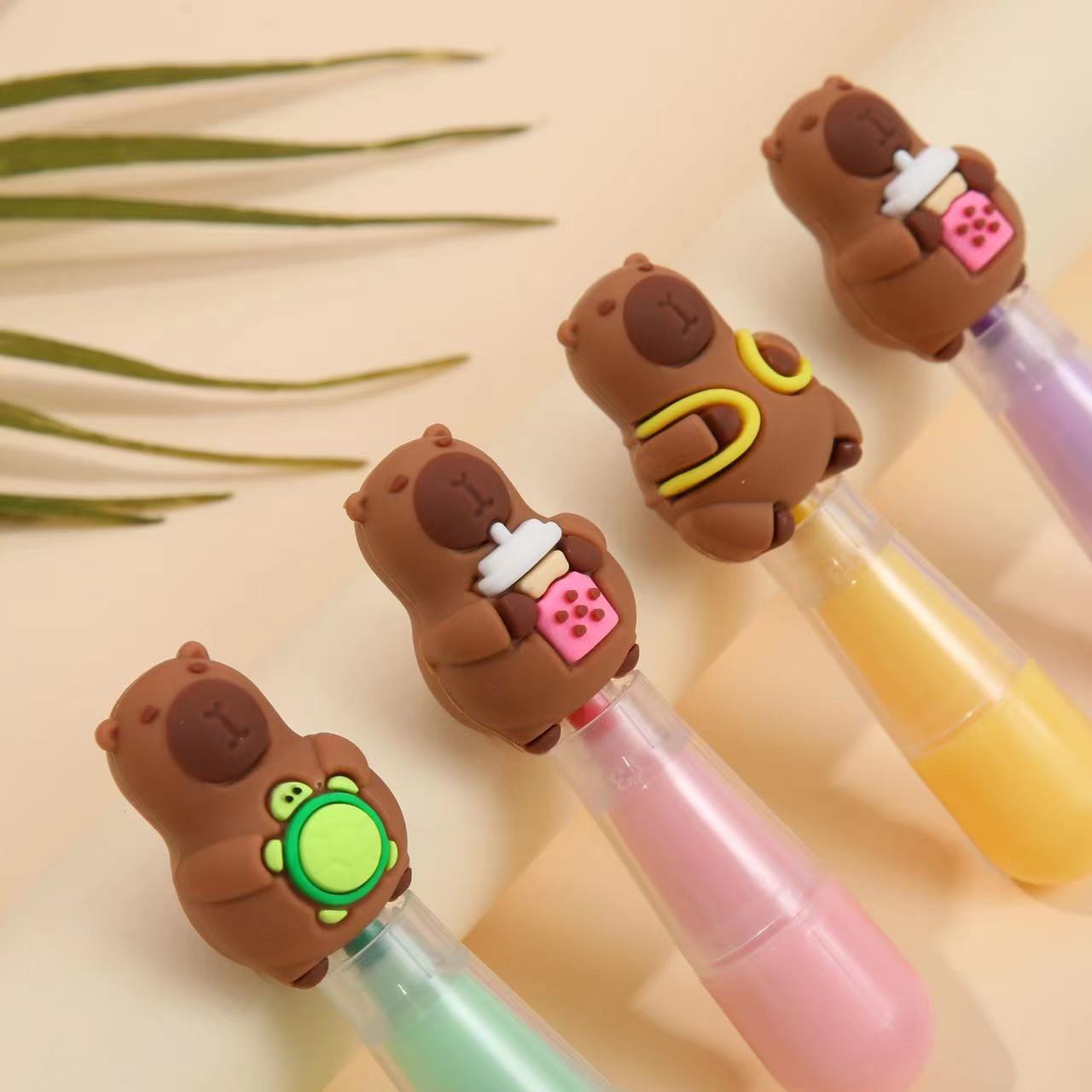 Papelería escolar Kapibala resaltador de alto valor carpincho de dibujos animados de alto valor bolígrafo de color marcador juego de regalo para estudiantes