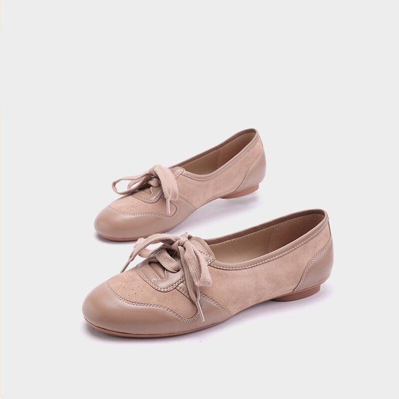 [in Stock] Casual Ballet Flats for Women, Lightweight Lace-Up Bowknot Flat Shoes, Versatile and Comfortable Casual Shoes