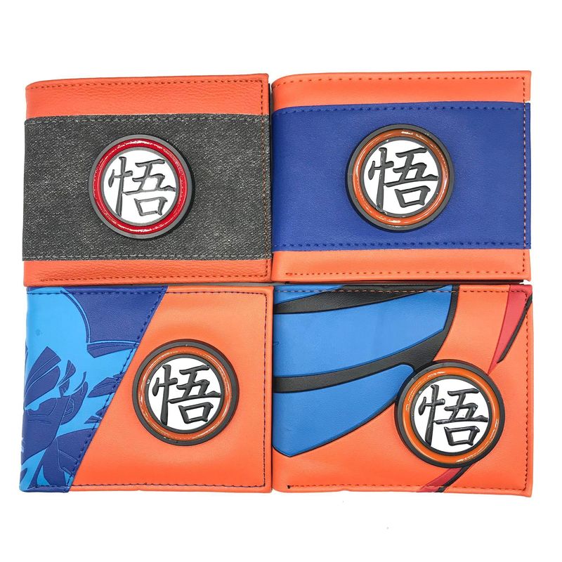 Amazon Animation Peripheral Dragon Ball Series Metal Label Wallet Short Creative Student Wallet for Men and Women