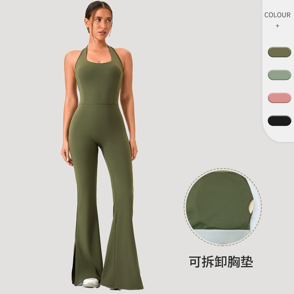 Европейская и американская одежда для йоги комбинезон расклешенные брюки