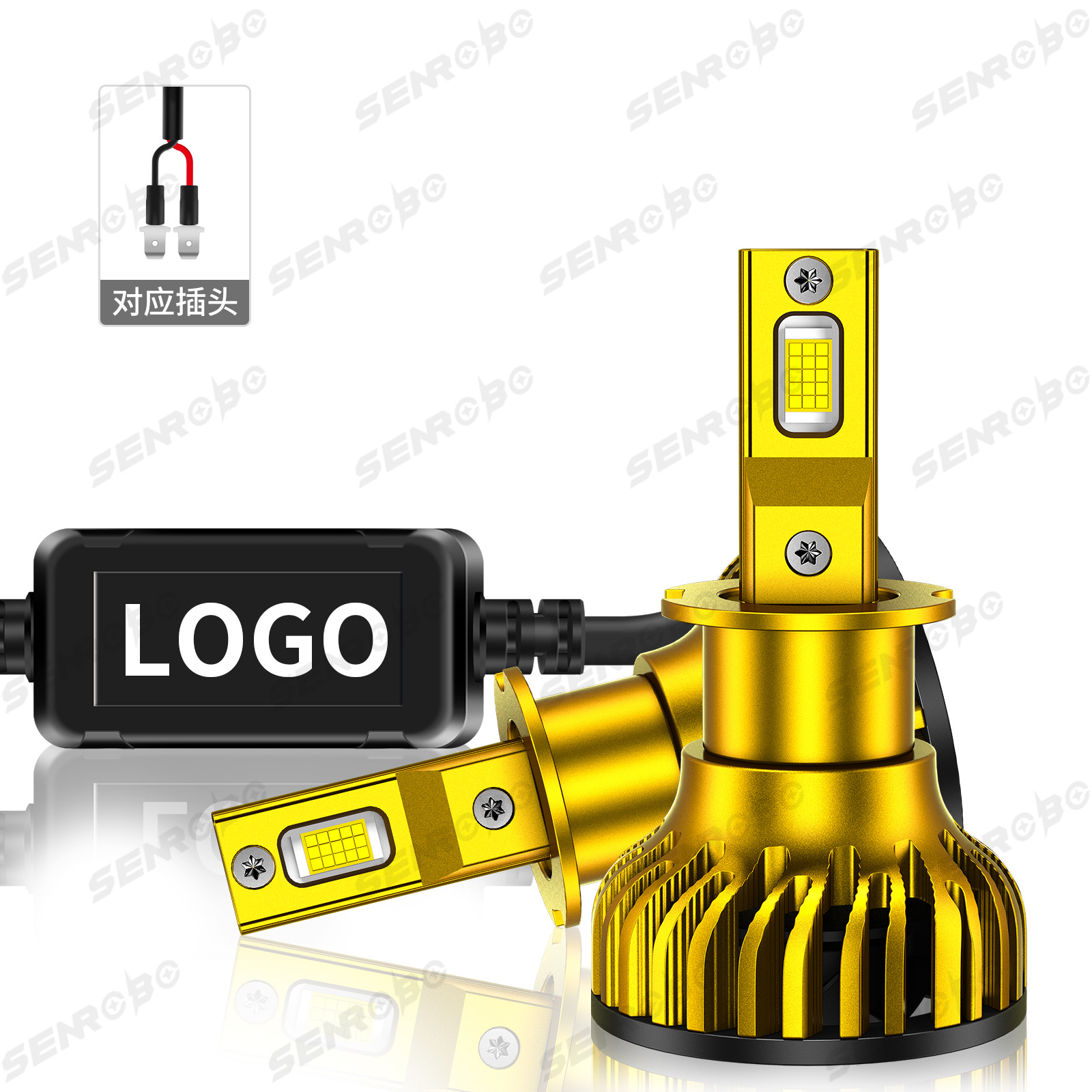 Transfronterizos de venta caliente de automóviles LED luces de automóviles super brillantes 6000K 4300K transformar iluminación delantero H4 cerca de un todo