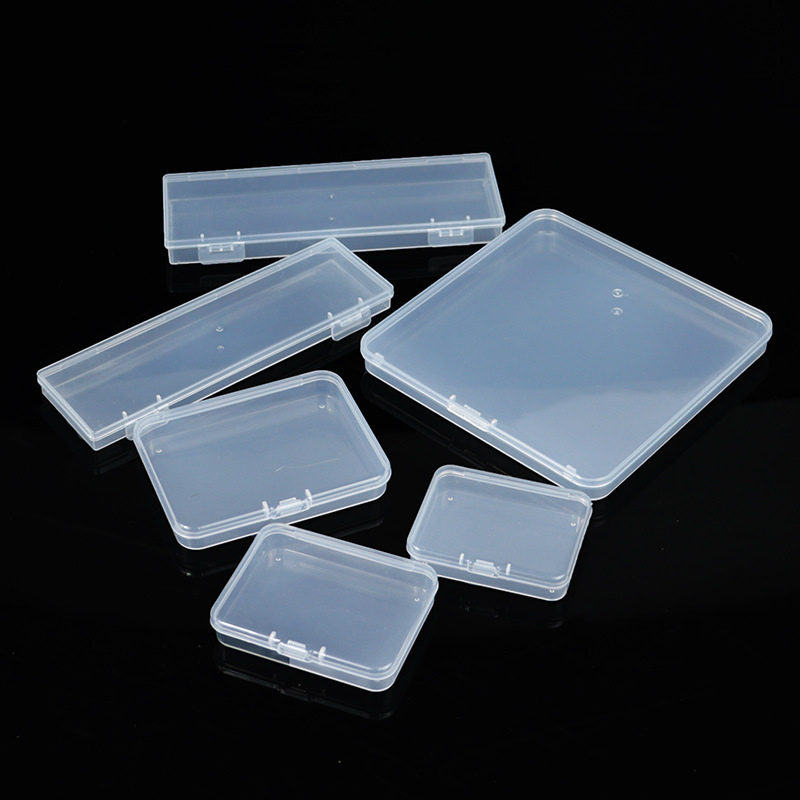 Amazon Cross-Border Flat Box Transparent Plastic Storage Box Stationery Sample Desktop Organizer Box Fishing Gear Tool Packaging Box