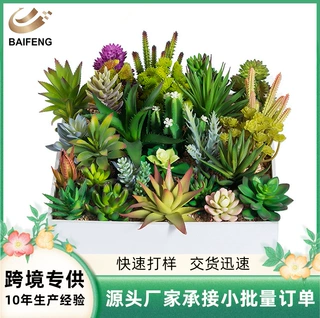 仿真多肉植物迷你 室内创意DIY设计摆件批发花头室内设计人造花