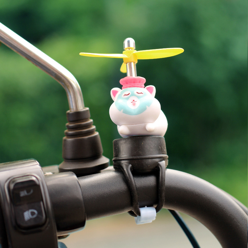 Lindo molino de viento bicicleta bicicleta eléctrica decoración de motocicleta patito decoración de coche celebridad de Internet animal de dibujos animados