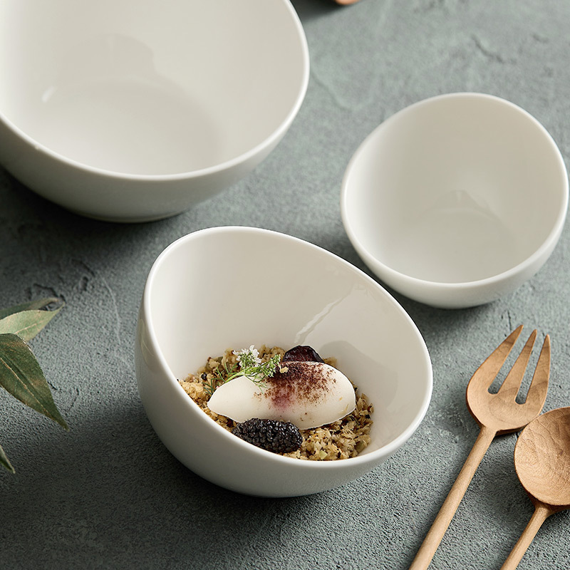 Yogurt Bowl Commercial Ceramic Tableware Cereal Bowl Greek Fruit Bowl Black Bowl Oatmeal Bowl Salad Breakfast Ins Bowl