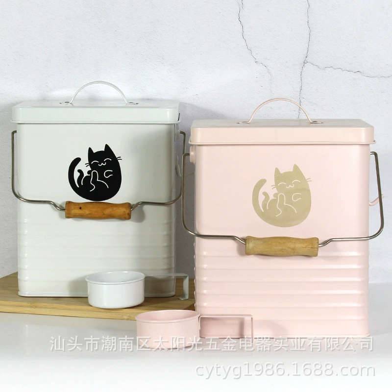 Модное ведро для хранения корма для домашних животных, ведро для корма для собак, влагостойкое герметичное ведро для корма для кошек, ведро для хранения большой емкости, ящик для хранения еды