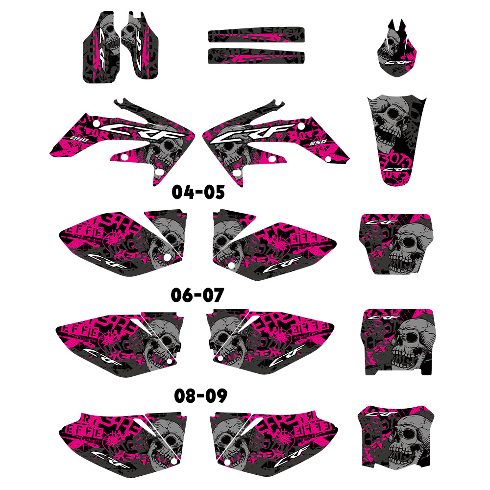 Aplicable a CRF250R CRF250 2004 2005 2006 2007 2008 2009 pegatinas SUV image 6