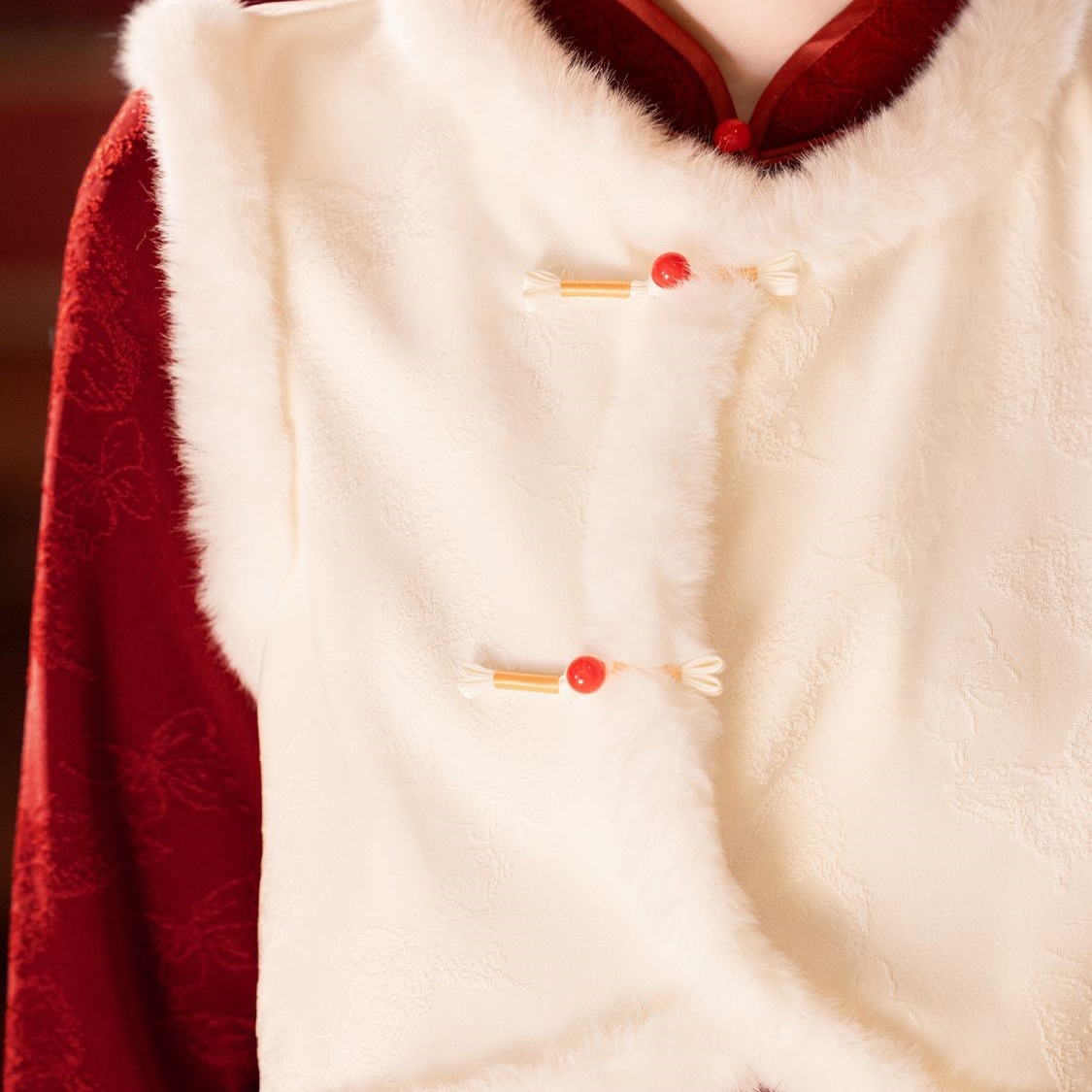 红色旗袍拜年服女大人蛇年本命年连衣裙新中式新年过年战袍套装冬