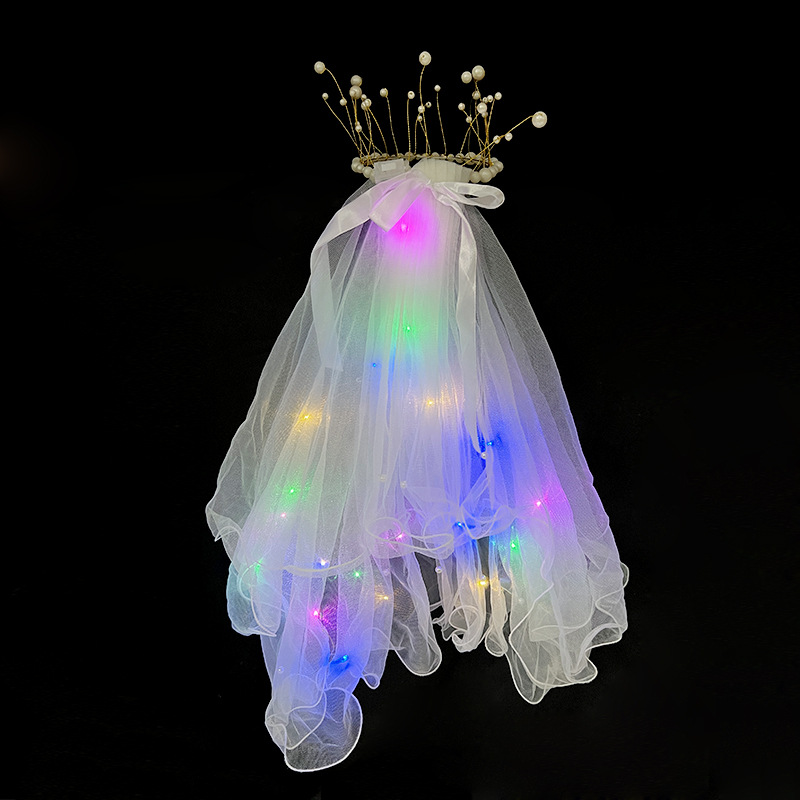 皇冠珍珠头纱-彩灯