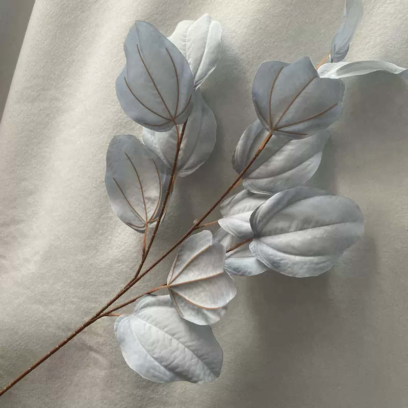 磨毛布仿真植物蛋糕叶假花仿真花摆件 婚礼成品婚庆装饰仿真绿植