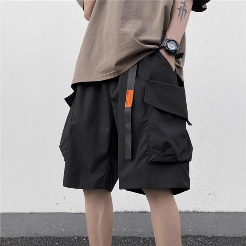 Men's Cargo Shorts Casual Sports Mid-Length American Style Summer Trendy Versatile Five-Point Loose Thin Shorts