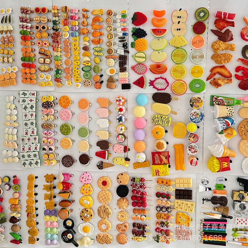 Creative fun funny food food play hairpin fruit chicken leg ribs simulation seafood hair accessories stall supply wholesale