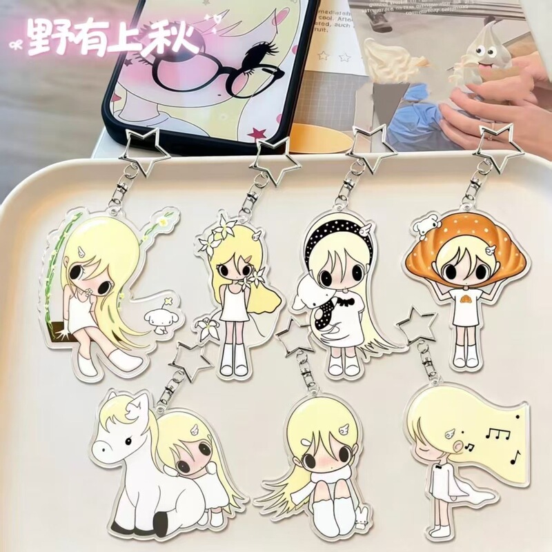Cute Anime Girl Acrylic Keychain Pendant with High Aesthetic Value for Best Friends and Students' Backpacks Cute Anime Girl Acrylic Keychain Pendant with High Aesthetic Value for Best Friends and Students' Backpacks