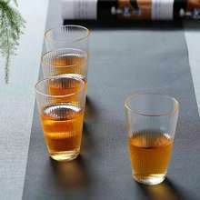 简约竖纹玻璃杯日式女主人单杯功夫茶茶具品名杯