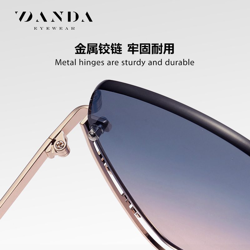 Nuevo metal nylon gafas de sol JS8563 moda de alta gama gran marco gafas de sol protección solar protección UV gafas de sol