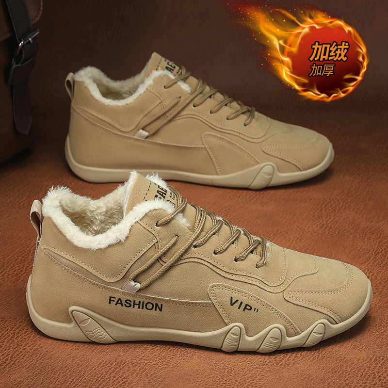 Zapatos de invierno para hombres 2026 nuevos zapatos de algodón cálidos y gruesos para hombres herramientas deportivas antideslizantes zapatos de protección de la humedad de trabajo Martin