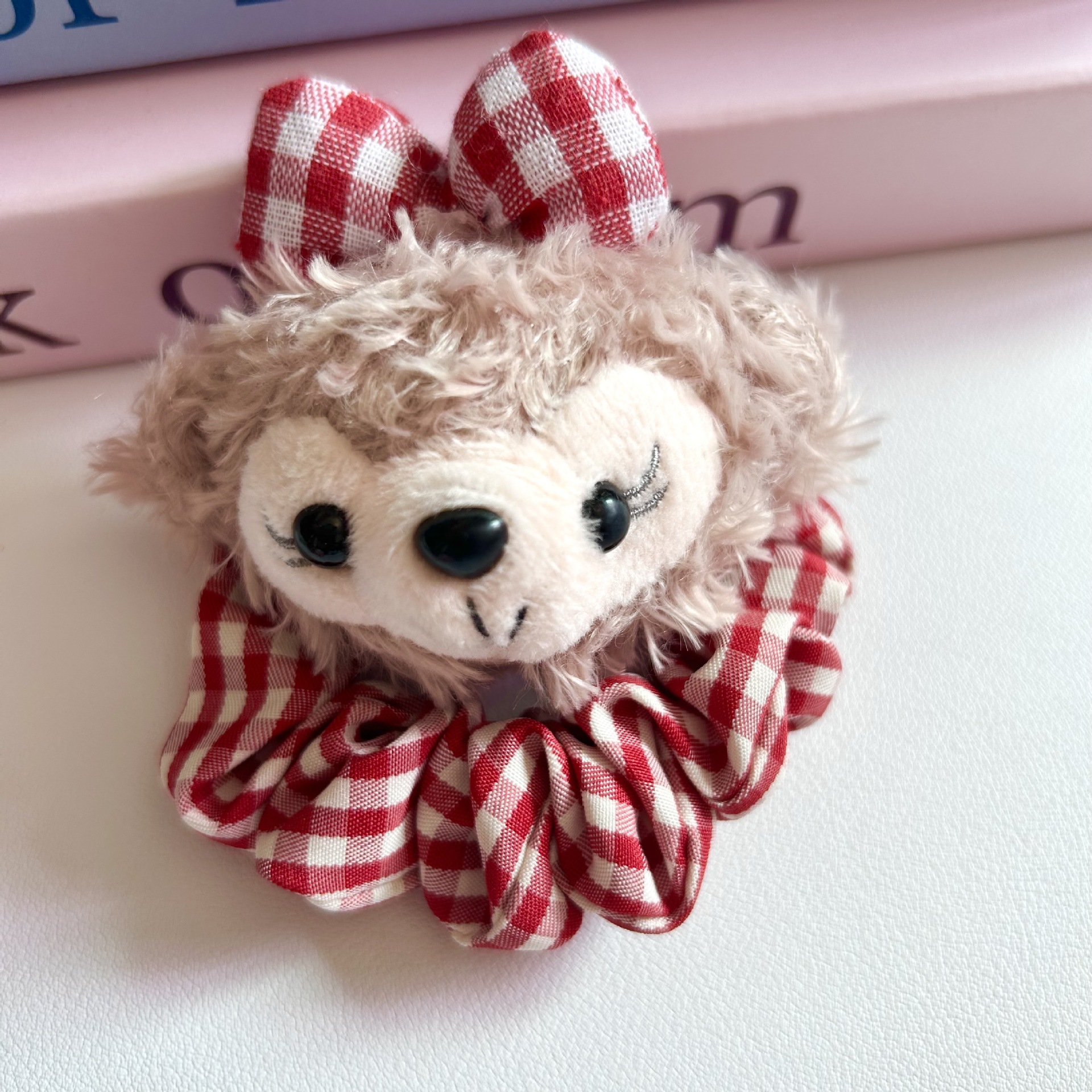 Bonito anillo de cabello de Shirley Mei estilo universitario JK viento muñeca cuadrilátero rojo <unk> <unk> clip de boca japonés joyería de cabello mujer