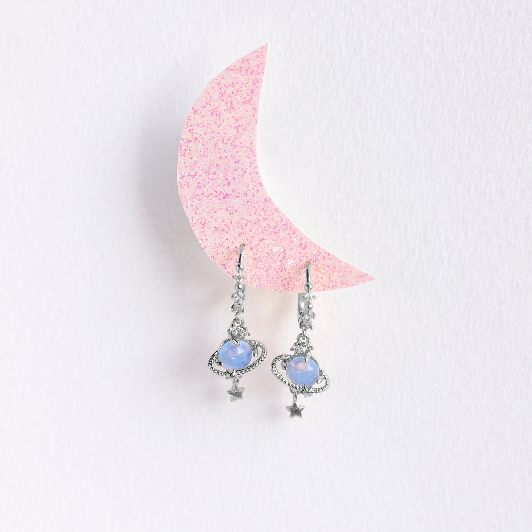 6g Weight Zircon Inlay Material Dangling Earrings Classification 1 Pair Quantity Daily Occasion Brass Material Constellation Pattern Women'S Gender Inlay Design Fashion Style Fashion Constellation Brass Inlay Zircon Dangling Earrings 1 Pair 3