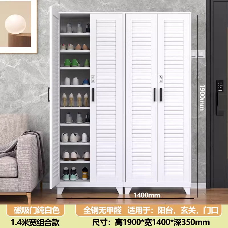 2025新款钢制鞋柜密码锁防潮防锈楼道玄关储物柜子阳台门口收纳柜|undefined