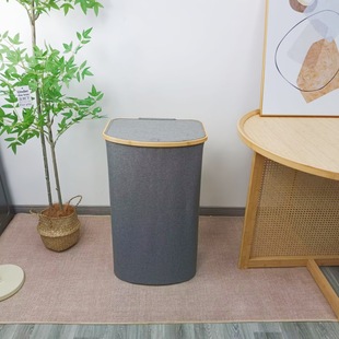 Cross-Border Hot Selling Folding Dirty Clothes Basket Dirty Clothes Storage Basket Laundry Basket Fabric Bamboo Basket Bottle Box Storage Home