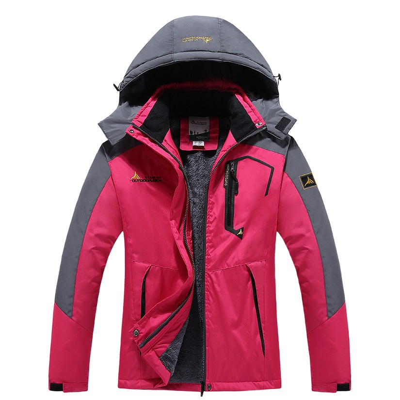 Cross-border Amazon AliExpress Outdoor Charge Clothes for Men and Women Couple Mountaineering Clothes Plus Velvet Charge Cotton Clothes Plus Large Size