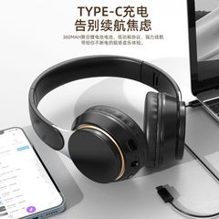 ANCアクティブノイズキャンセリングBluetooth携帯電話用ファッショナブルな重低音ヘッドセット、折りたたみ式ワイヤレスステレオイヤホン