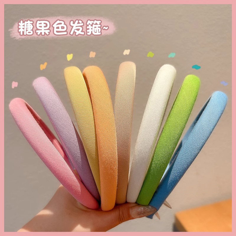 Niña fuera de la cabeza de color, banda de cabello infantil, banda de cabello de bebé, banda de cabello de cráneo alto, tarjeta de cabello de lavado facial