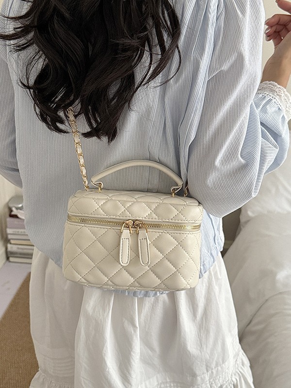 Bagos de mano de viento de fragancia para mujeres 2026 nueva cadena de textura de diamante bolso de hombro nicho bolso de caja de alta calidad