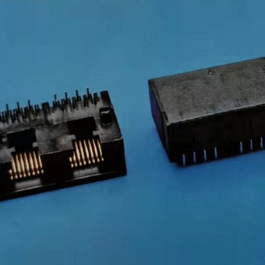 Standard Rj45 90-Degree Double-Layer Connector, Right-Angle Network Double-Layer Design with Lock, Universal Right-Angle Connector