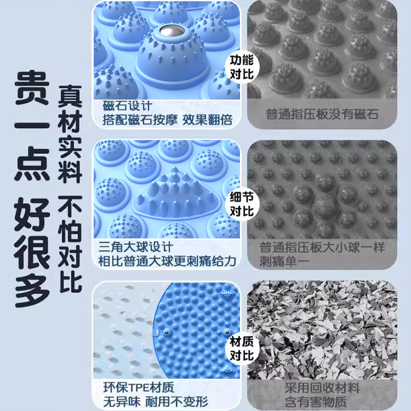 圆形指压板家用穴位足底按摩垫脚底趾超硬脚垫板型垫磁石|undefined